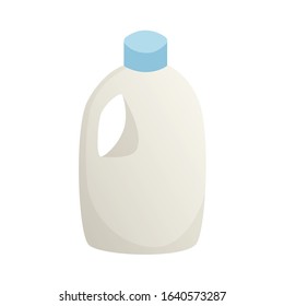 Milk bottle on white background. Vector illustration in trendy flat style. EPS 10.