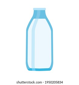 Milchflasche auf weißem Hintergrund