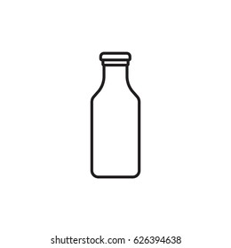 Milk Bottle Outline Icon.