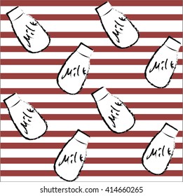 Milk bottle pattern. lines background. vector illustration