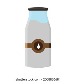 Eine Milchflasche, die zum Kauf bereit ist. Flaches Icon Stil, vollständig editierbar im Vektorformat, geeignet für EPS10.