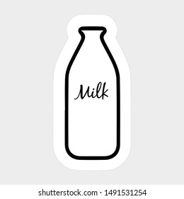 Milk Bottle Shape Pillow. Cute Milk Bottle. Scandinavian Milk Bottle.  Milk Printing On Textiles. Decorating A Children's Room. Scandinavian style
