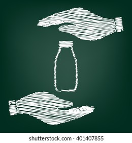 Milk bottle sign