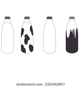 Milk bottle vector, milk bottle , Milk Bottle Black Silhouette 