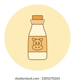 Milk bottle vector design. Illustrations for prints, stickers, invitation cards, web design, blogs, social media, and more.