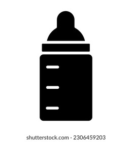 Milk Bottle Vector Glyph Icon For Personal And Commercial Use.
