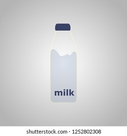 milk bottle vector icon