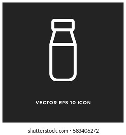 Milk bottle vector icon