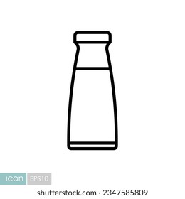 Milk bottle vector icon. Dairy product sign. Graph symbol for cooking web site and apps design, logo, app, UI