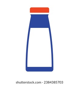 Milk bottle vector icon. Dairy product sign. Graph symbol for cooking web site and apps design, logo, app, UI
