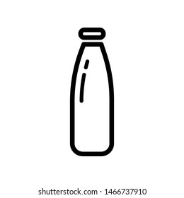 Milk Bottle Vector Icon Design Template