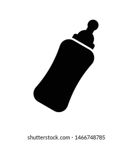 Milk Bottle Vector Icon Design Template