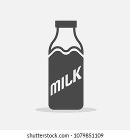 Milk bottle vector icon diary