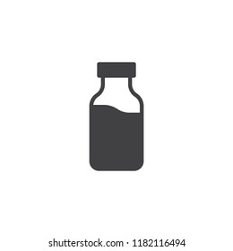 Milk bottle vector icon. filled flat sign for mobile concept and web design. Bottle of water solid icon. Symbol, logo illustration. Pixel perfect vector graphics