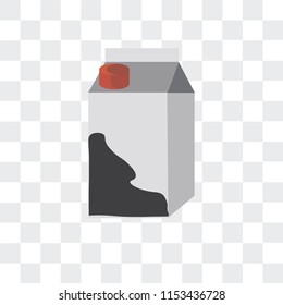 Milk bottle vector icon isolated on transparent background, Milk bottle logo concept
