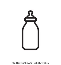 Milk bottle vector icon. Natural milk flat sign design. Milk symbol pictogram. UX UI icon
