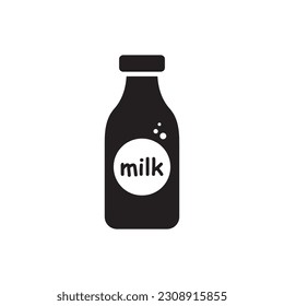 Milk bottle vector icon. Natural milk flat sign design. Milk symbol pictogram. UX UI icon