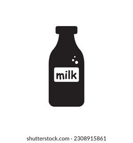 Milk bottle vector icon. Natural milk flat sign design. Milk symbol pictogram. UX UI icon