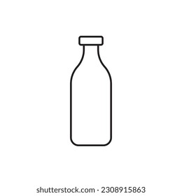 Milk bottle vector icon. Natural milk flat sign design. Milk symbol pictogram. UX UI icon
