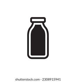 Milk bottle vector icon. Natural milk flat sign design. Milk symbol pictogram. UX UI icon
