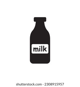 Milk bottle vector icon. Natural milk flat sign design. Milk symbol pictogram. UX UI icon