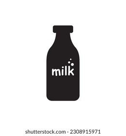 Milk bottle vector icon. Natural milk flat sign design. Milk symbol pictogram. UX UI icon