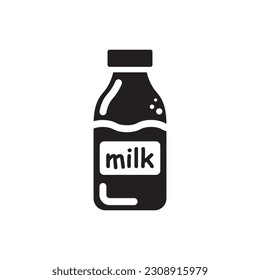 Milk bottle vector icon. Natural milk flat sign design. Milk symbol pictogram. UX UI icon
