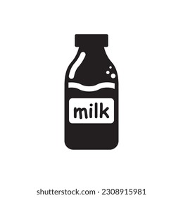 Milk bottle vector icon. Natural milk flat sign design. Milk symbol pictogram. UX UI icon