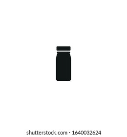 milk bottle vector icon on white background