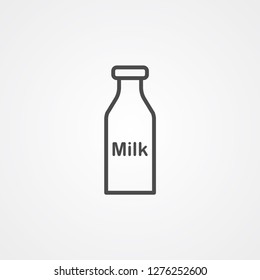 Milk bottle vector icon sign symbol