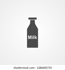 Milk bottle vector icon sign symbol