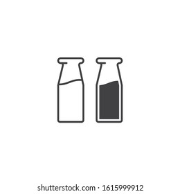 milk bottle. Vector icon template