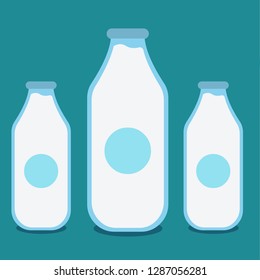 Milk bottle vector illustration