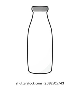 Milk bottle Vector illustration isolated on white background