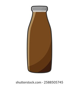 Milk bottle Vector illustration isolated on white background