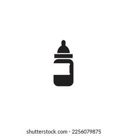 milk bottle vector line new icon