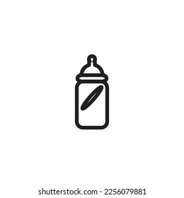 línea de vector de botella de leche nuevo icono