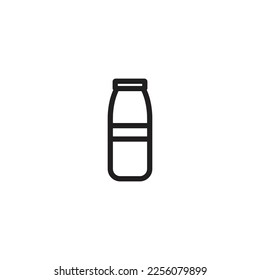 milk bottle vector line new icon