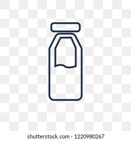 Milk bottle vector outline icon isolated on transparent background, high quality linear Milk bottle transparency concept can be used web and mobile