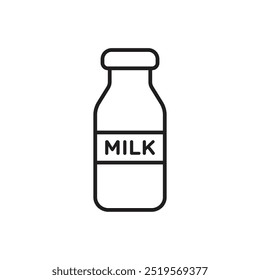 Milk bottleline icon. vector illustration. EPS10