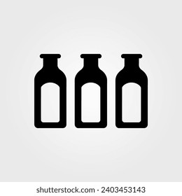 Icono de botellas de leche - Ilustración vectorial simple