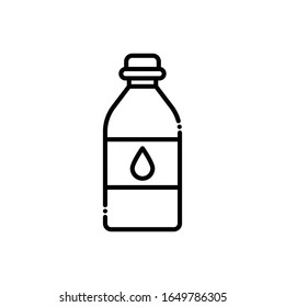 Milk Bottles Vector Line Icon. illustration Style EPS 10 File