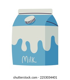 icono de bebida de la caja de leche aislado