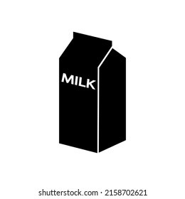 Milk box black simple icon