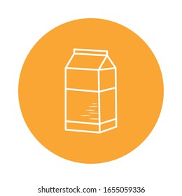 diseño de iconos estilo caja de leche diseño ícono de cocina Cocina de cocina Comida restaurante hogar menú cena cocina de almuerzo tema de comida Vector ilustración