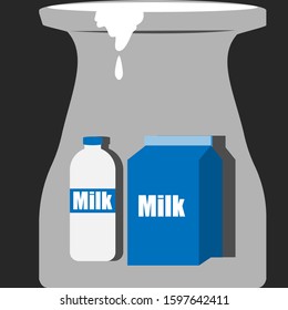 milk box bottle cartoon design vector illustration