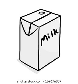 milk box / cartoon vector and illustration, isolated on white background.