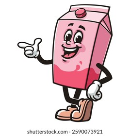 Milk Box character mascot cartoon is looking for an idea