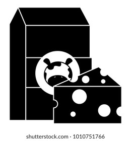 milk box with cheese