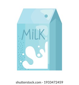 icono de embalaje de la caja de leche